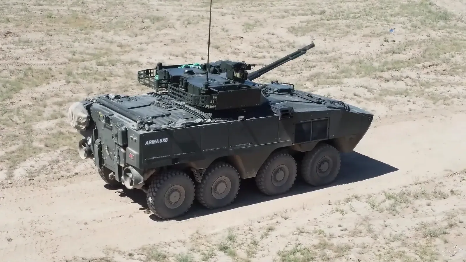 TAIMAS 8×8 100 mm turret at the firing line