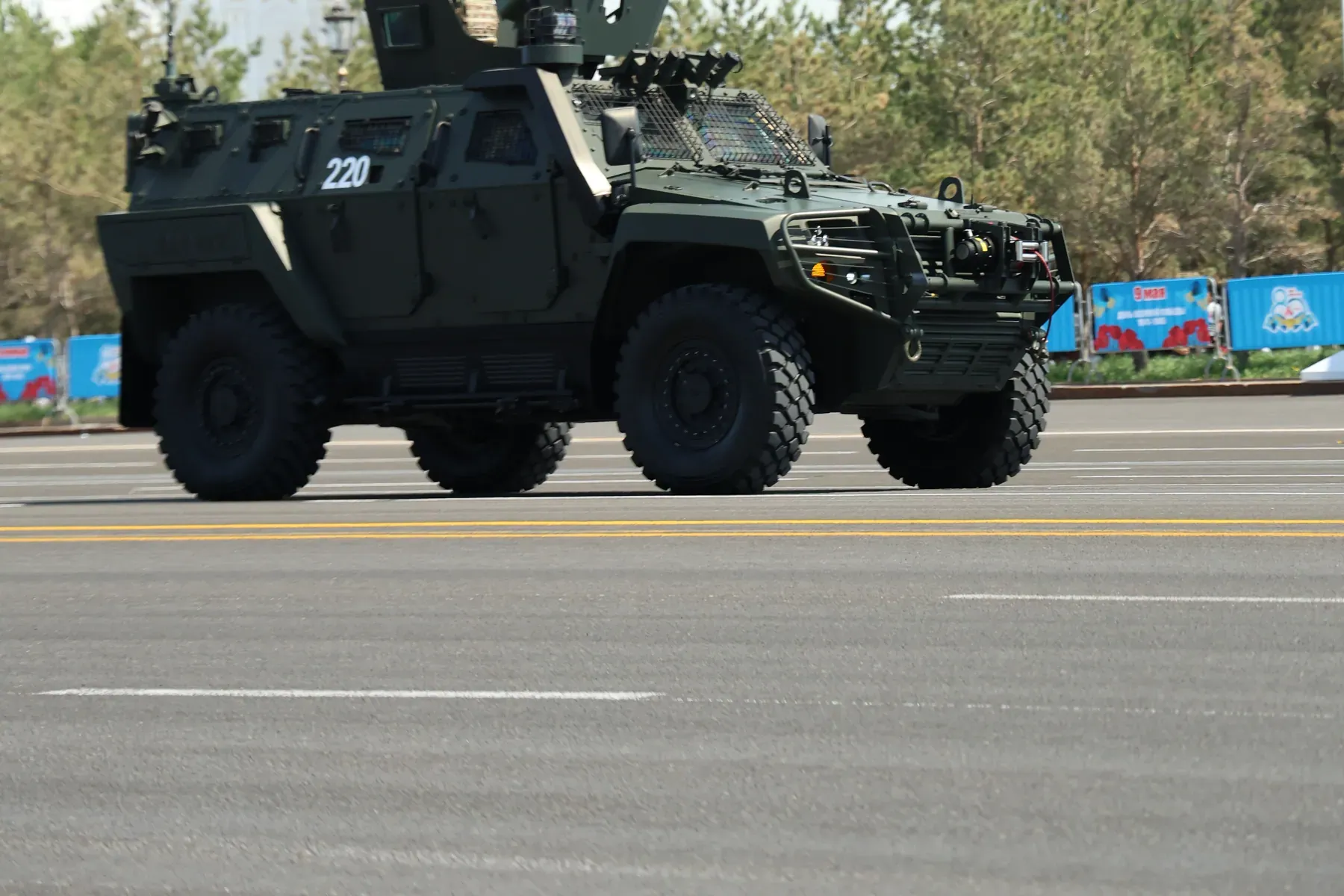 AIBAR 4×4 at a military parade in Astana