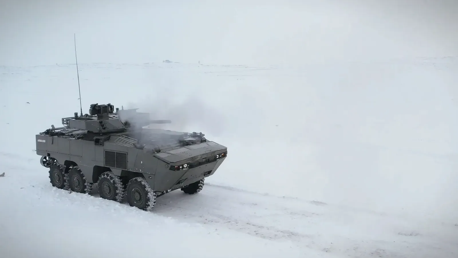 TAIMAS 8×8 during winter firing trials